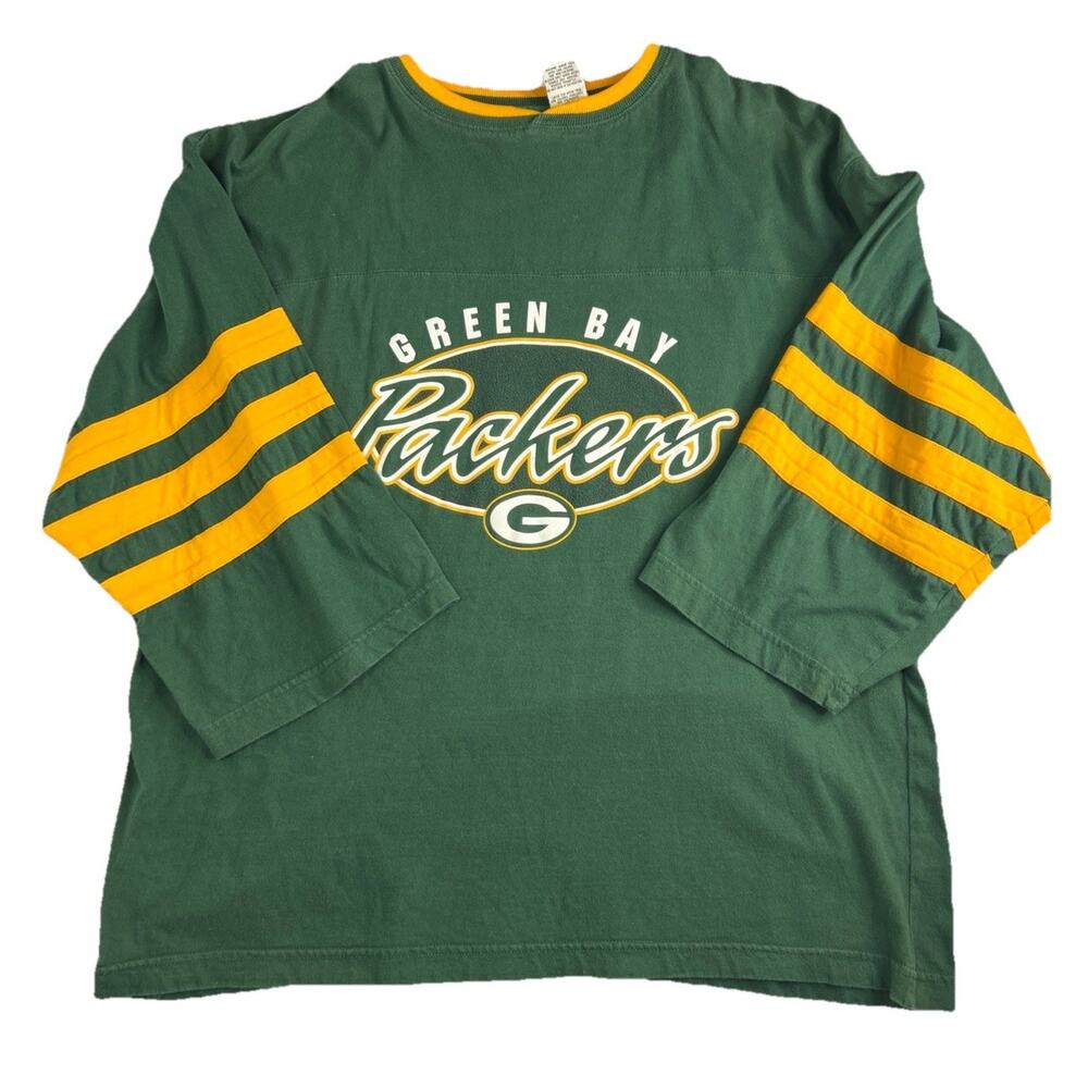 Green Bay Packers Jersey Style 3/4 Length Sleeves NFL Men’s Size XL